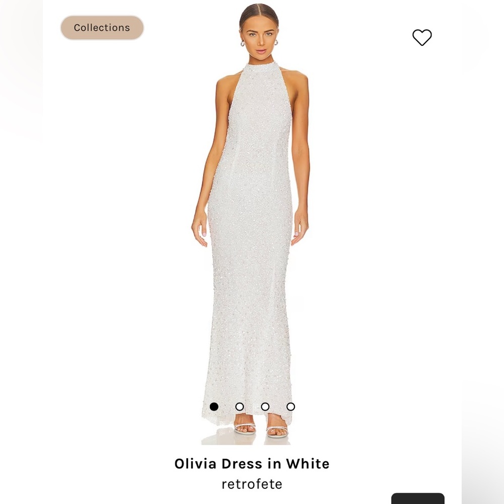 Retrofete Olivia dress in white size medium- worn once immediately dry cleaned